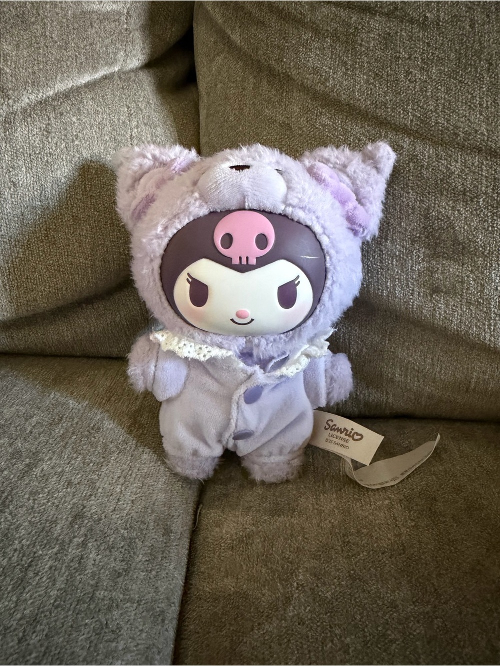 Sanrio Kuromi Plush keychain in Lavender Costume